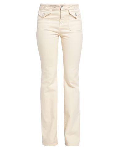Vanessa Bruno Woman Jeans Beige Size 8 Cotton, Elastane