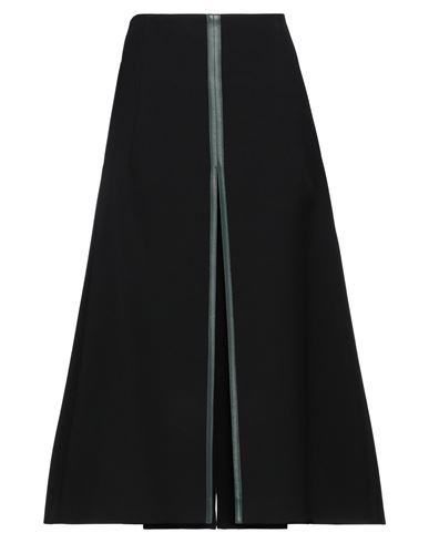 Jil Sander Woman Cropped Pants Black Size 2 Virgin Wool, Cotton, Lambskin