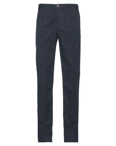 Incotex Slacks Man Pants Midnight Blue Size 32 Cotton, Linen, Elastane In Blue