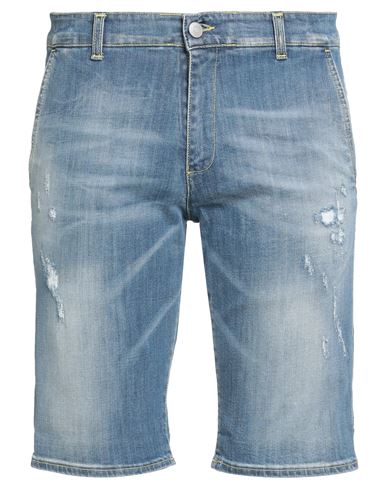 Liu •jo Man Man Denim Shorts Blue Size 40 Cotton, Elastane