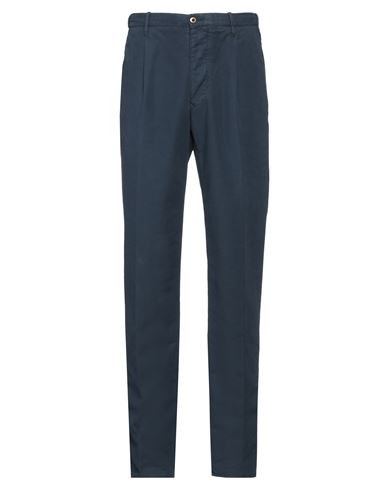 Incotex Man Pants Navy Blue Size 31 Cotton, Elastane In Navy Blue