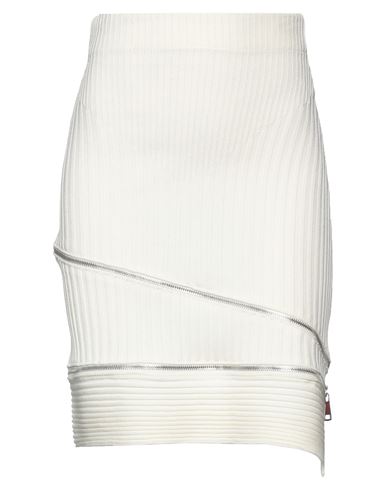 Andreädamo Andreādamo Woman Mini Skirt Cream Size Xs Viscose, Polyester, Polyamide, Elastane In White