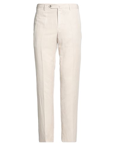 Pt Torino Man Pants Beige Size 44 Lyocell, Linen, Cotton