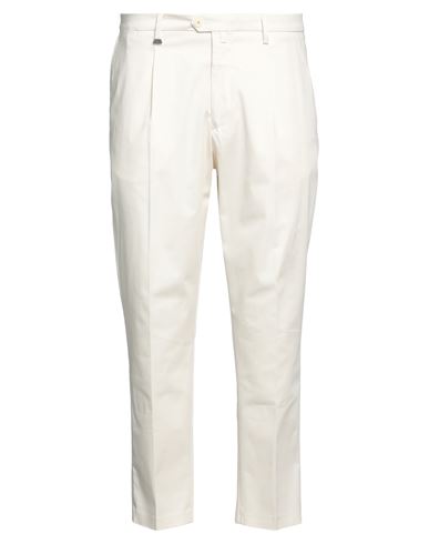 Barbati Man Pants Ivory Size 38 Cotton, Elastane In White