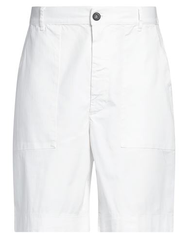 Madson Man Shorts & Bermuda Shorts White Size 32 Cotton, Elastane