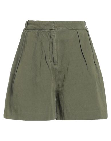 Samsã¸e Samsã¸e Samsøe Φ Samsøe Woman Shorts & Bermuda Shorts Military Green Size S Cotton, Linen