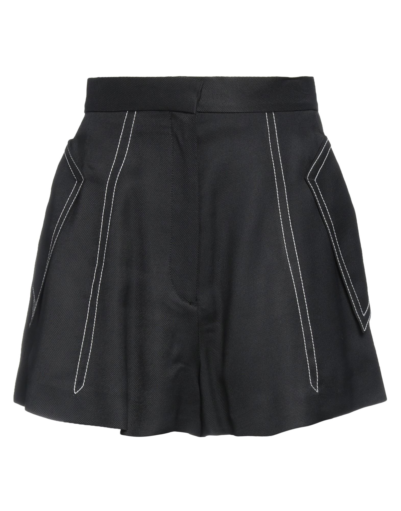 Sandro Woman Shorts & Bermuda Shorts Black Size 4 Viscose, Virgin Wool