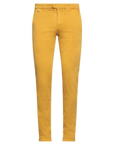 Tramarossa Man Denim Pants Ocher Size 33 Cotton, Polyester, Elastane In Yellow