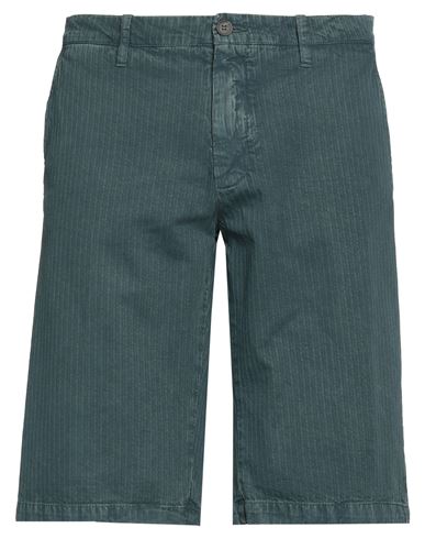 Blauer Man Shorts & Bermuda Shorts Dark Green Size 36 Cotton