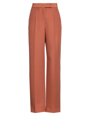 Partow Woman Pants Rust Size 4 Viscose, Virgin Wool In Red