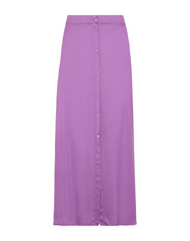 8 By Yoox Split Front Maxi Skirt Woman Long Skirt Purple Size 2 Viscose
