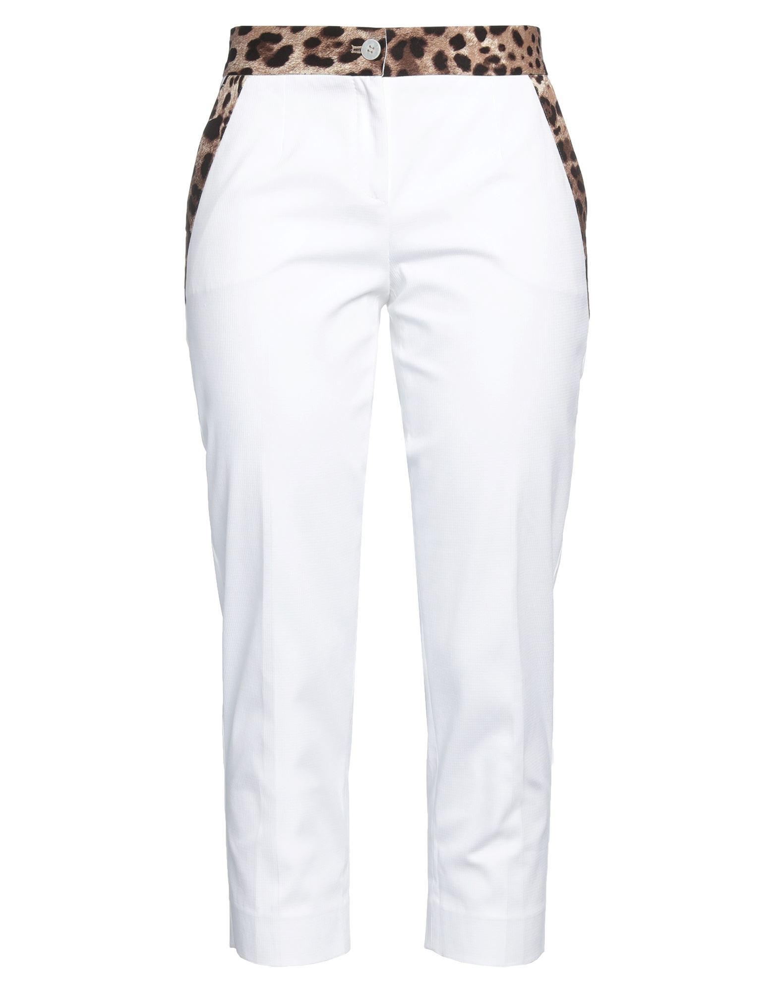 Dolce & Gabbana Woman Cropped Pants White Size 0 Cotton, Elastane