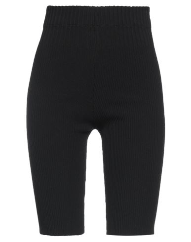 ANDREÄDAMO ANDREĀDAMO WOMAN LEGGINGS BLACK SIZE L VISCOSE, POLYESTER, POLYAMIDE, ELASTANE