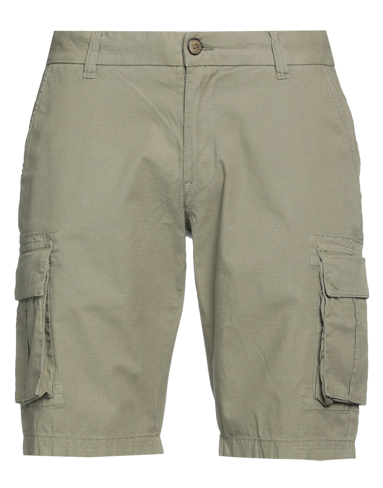 Shop Impure Man Shorts & Bermuda Shorts Sage Green Size 34 Cotton, Elastane