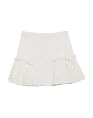 Amen Woman Mini Skirt White Size 10 Cotton, Polyamide