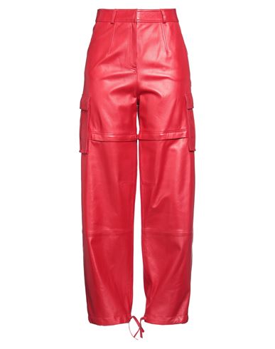 Andreädamo Andreādamo Woman Pants Red Size M Soft Leather