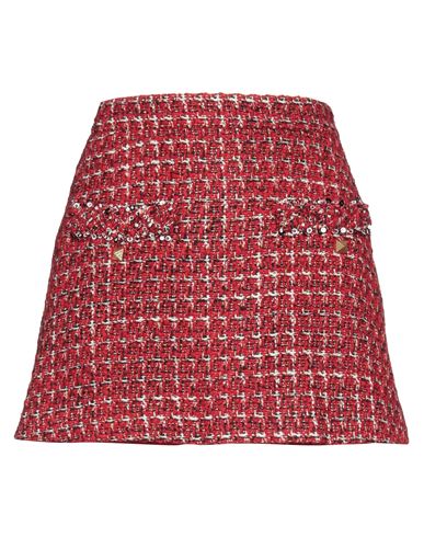 Valentino Garavani Woman Shorts & Bermuda Shorts Red Size 4 Virgin Wool, Acrylic, Polyamide, Polyest In White