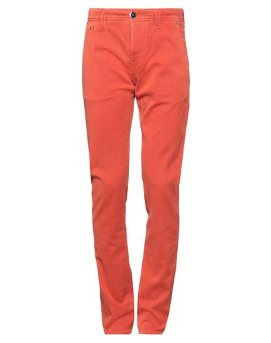 Tramarossa Man Jeans Orange Size 30 Cotton, Elastane
