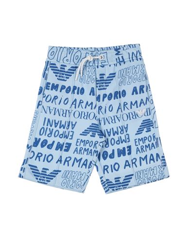 Emporio Armani Babies'  Toddler Boy Shorts & Bermuda Shorts Sky Blue Size 6 Cotton