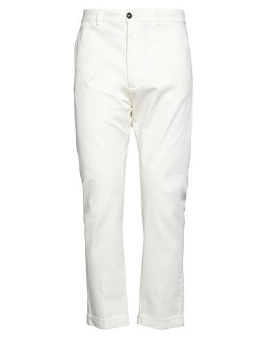 True Nyc Man Pants Ivory Size 33 Cotton, Elastane In White