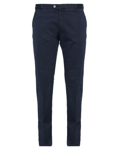 Brando Man Pants Navy Blue Size 40 Cotton, Elastane