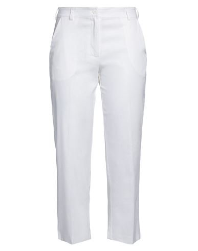 Camicettasnob Woman Pants White Size 10 Linen, Viscose