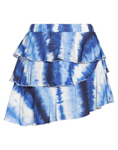 Vicolo Woman Mini Skirt Blue Size M Cotton