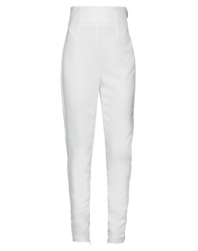 Relish Woman Pants White Size 10 Polyester, Elastane