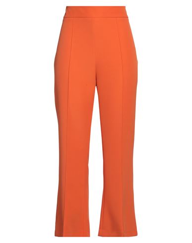 Materica Woman Pants Orange Size 10 Polyester, Elastane