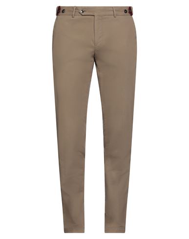 Pt Torino Man Pants Khaki Size 34 Cotton, Elastane In Beige
