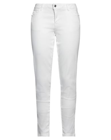 Guess Woman Jeans White Size 33w-30l Cotton, Lyocell, Polyester, Elastane