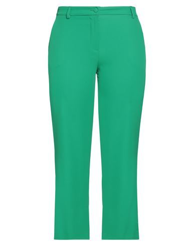 White Wise Woman Pants Green Size 8 Polyester, Elastane