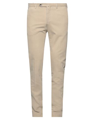 Shop Pt Torino Man Pants Beige Size 44 Cotton, Lyocell, Elastane