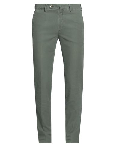 Shop Pt Torino Man Pants Dark Green Size 44 Cotton, Lyocell, Elastane