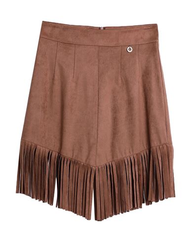 Relish Woman Mini Skirt Camel Size 6 Polyester, Elastane In Beige