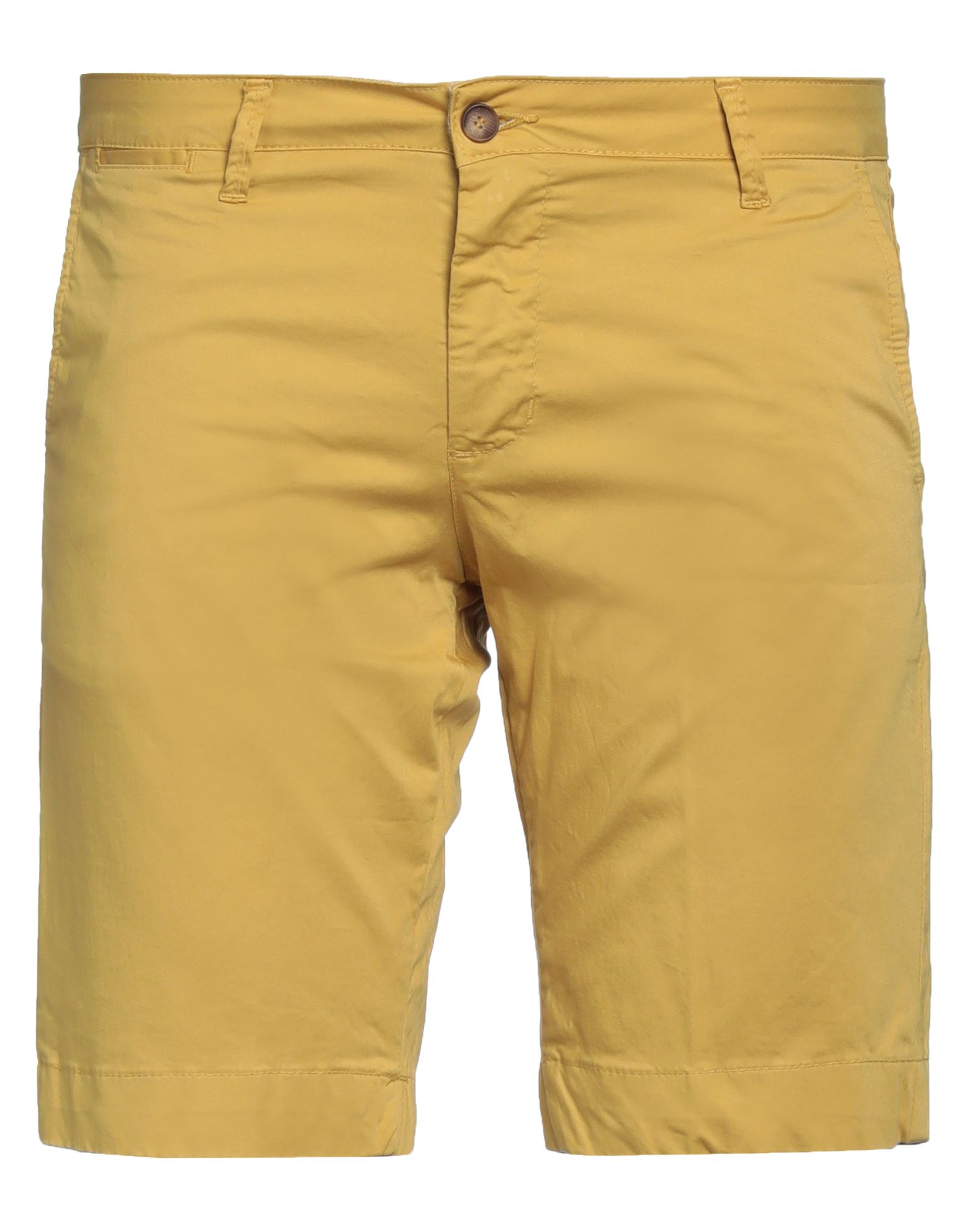 Rar Man Shorts & Bermuda Shorts Mustard Size 34 Cotton, Elastane In Yellow