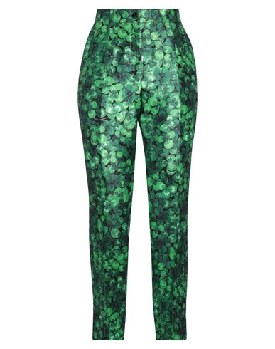 Dolce & Gabbana Woman Pants Green Size 2 Silk, Polyester