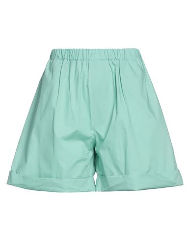 Woera Pull-on Linen Shorts In Green