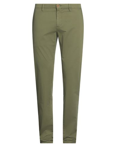 Siviglia Man Pants Military Green Size 40 Cotton, Elastane