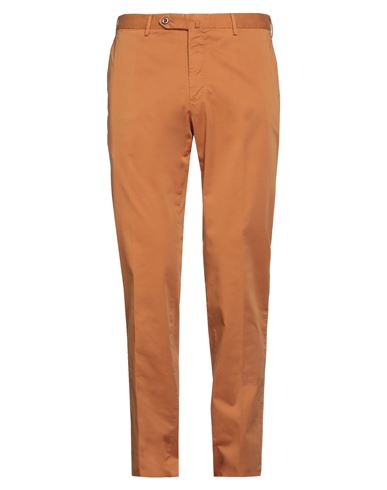 Pt Torino Man Pants Camel Size 36 Cotton, Elastane In Beige