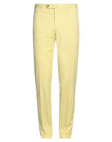 Pt Torino Man Pants Yellow Size 40 Cotton, Elastane