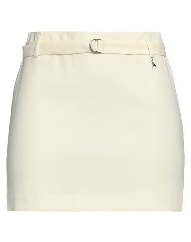Patrizia Pepe Woman Mini Skirt Light Yellow Size 8 Polyester, Elastane