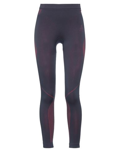 Odlo Woman Leggings Dark Purple Size Xs Polyester, Polyamide, Elastane