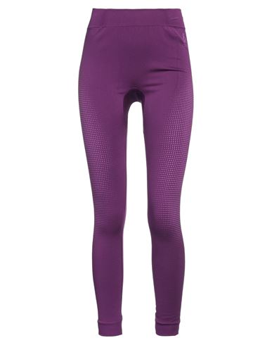 Odlo Woman Leggings Purple Size Xs Recycled Polyester, Recycled Polyamide, Recycled Elastane