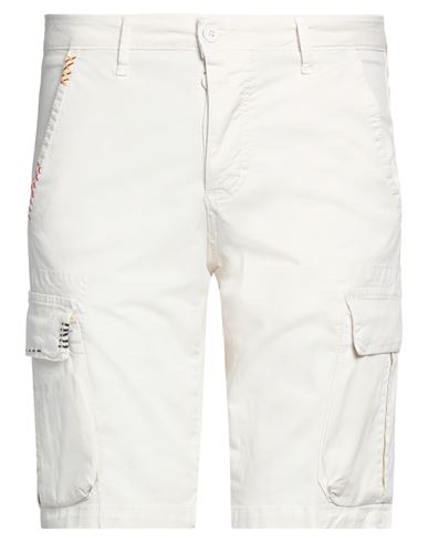 Rar Man Shorts & Bermuda Shorts Ivory Size 26 Cotton, Elastane In White