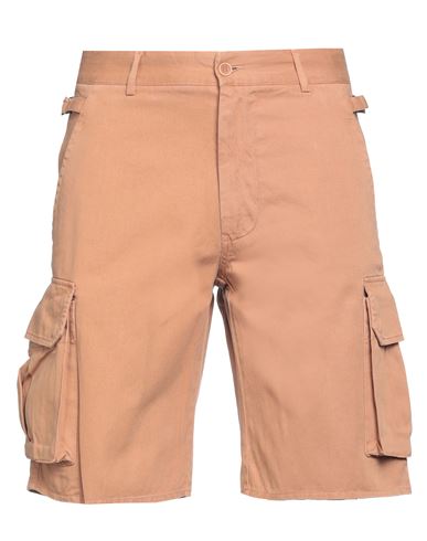 Shop Addiction Man Shorts & Bermuda Shorts Camel Size 32 Cotton In Beige