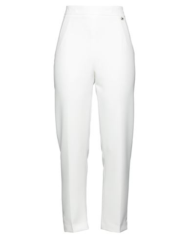 Relish Woman Pants White Size 4 Polyester, Elastane