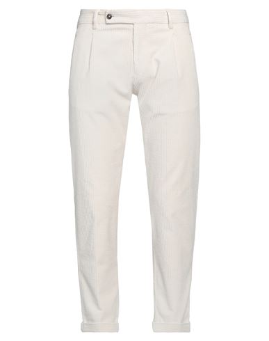 Shop Berwich Man Pants Off White Size 34 Cotton, Elastane