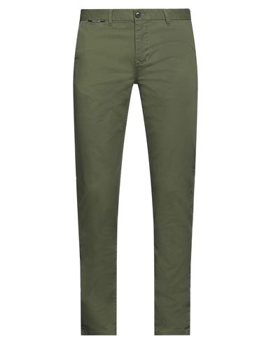 Scotch & Soda Man Pants Military Green Size 31w-32l Cotton, Elastane