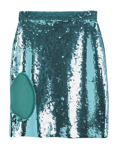 Loewe Woman Mini Skirt Turquoise Size M Viscose, Elastane, Polyamide, Polyester In Blue